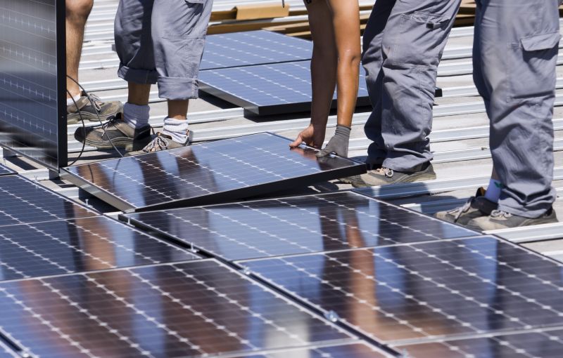 Professional Solar Installation Team
